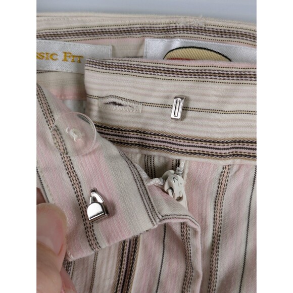 Talbots Classic Fit Capri Pants Striped Stretch Womens 18W - Picture 4 of 12